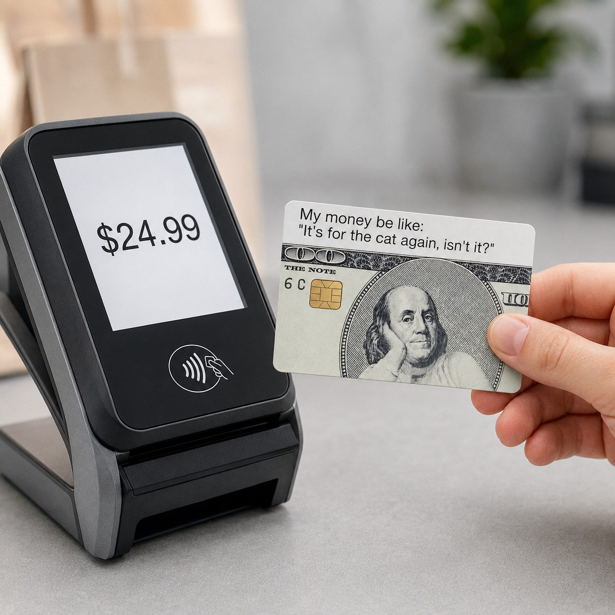 Funny Fed-Up Founding Father Money Meme Debit Card Credit Card Skin