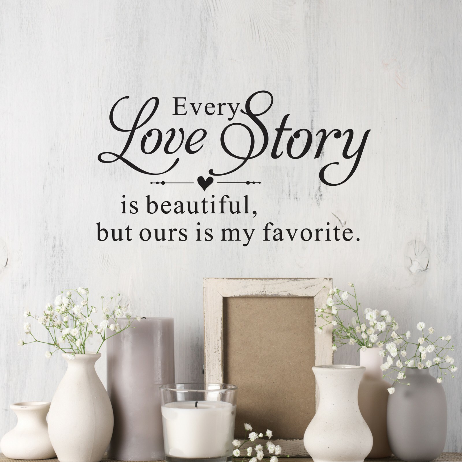 Wall Decal Love Story Family Home Interior Vinyl Decor Black gz532 22.5"x13"