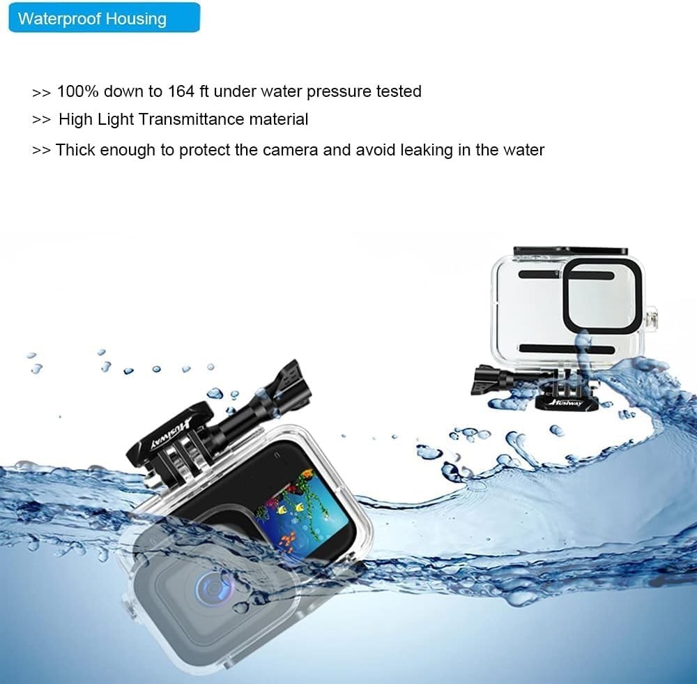GoPro Hero 13 12 11 10 9 Accessories Kit: Waterproof Case, Screen Protector