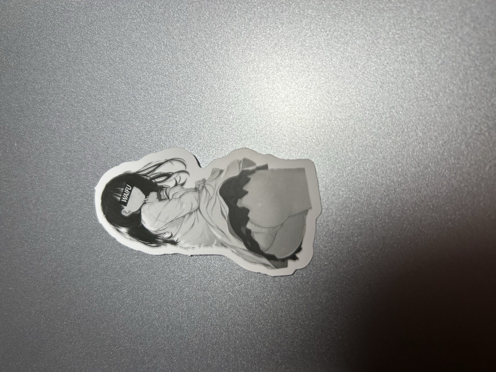 black and white waifu lewd stickers #10