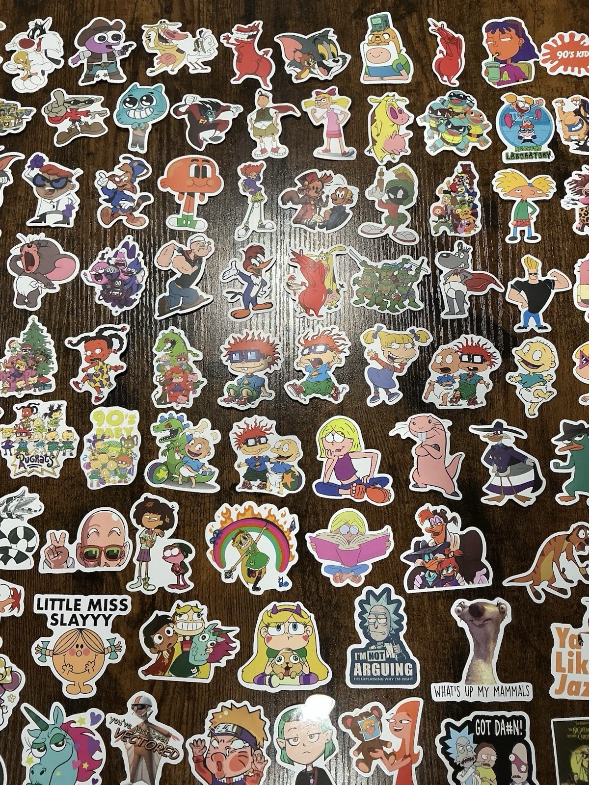 10 PCs Random 90s Kids Nostalgia Cartoon Stickers Nickelodeon Disney Marvel