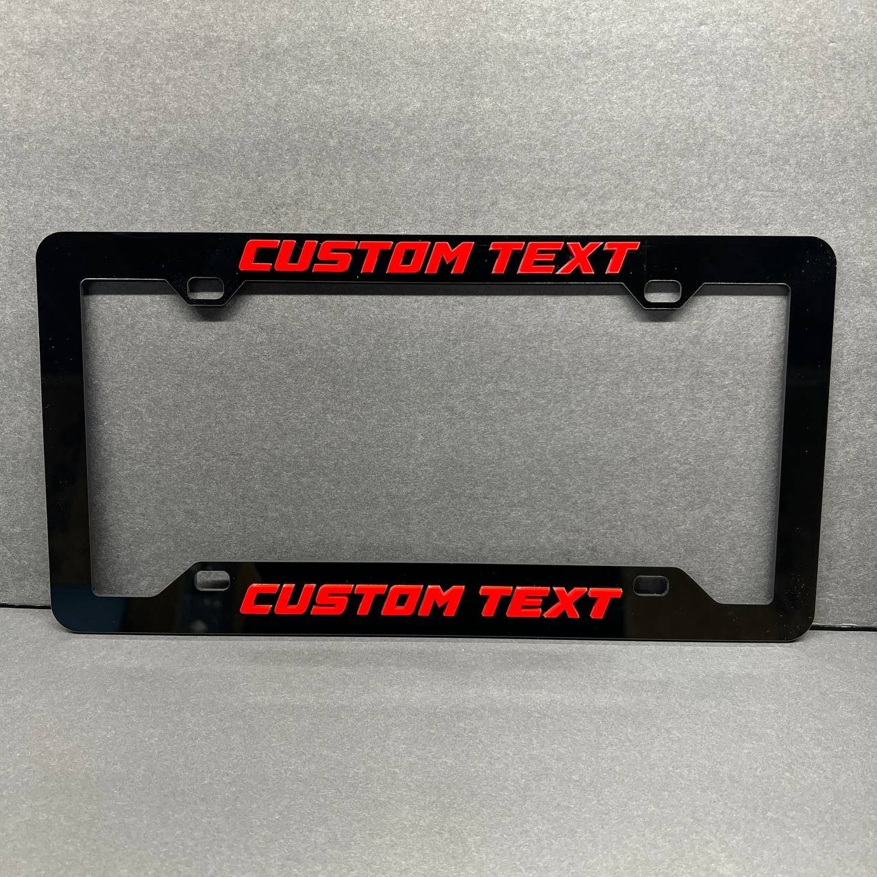 Personalized TEXT NAME LOGO Custom Car License Plate Frame 3D Laser Multicolor