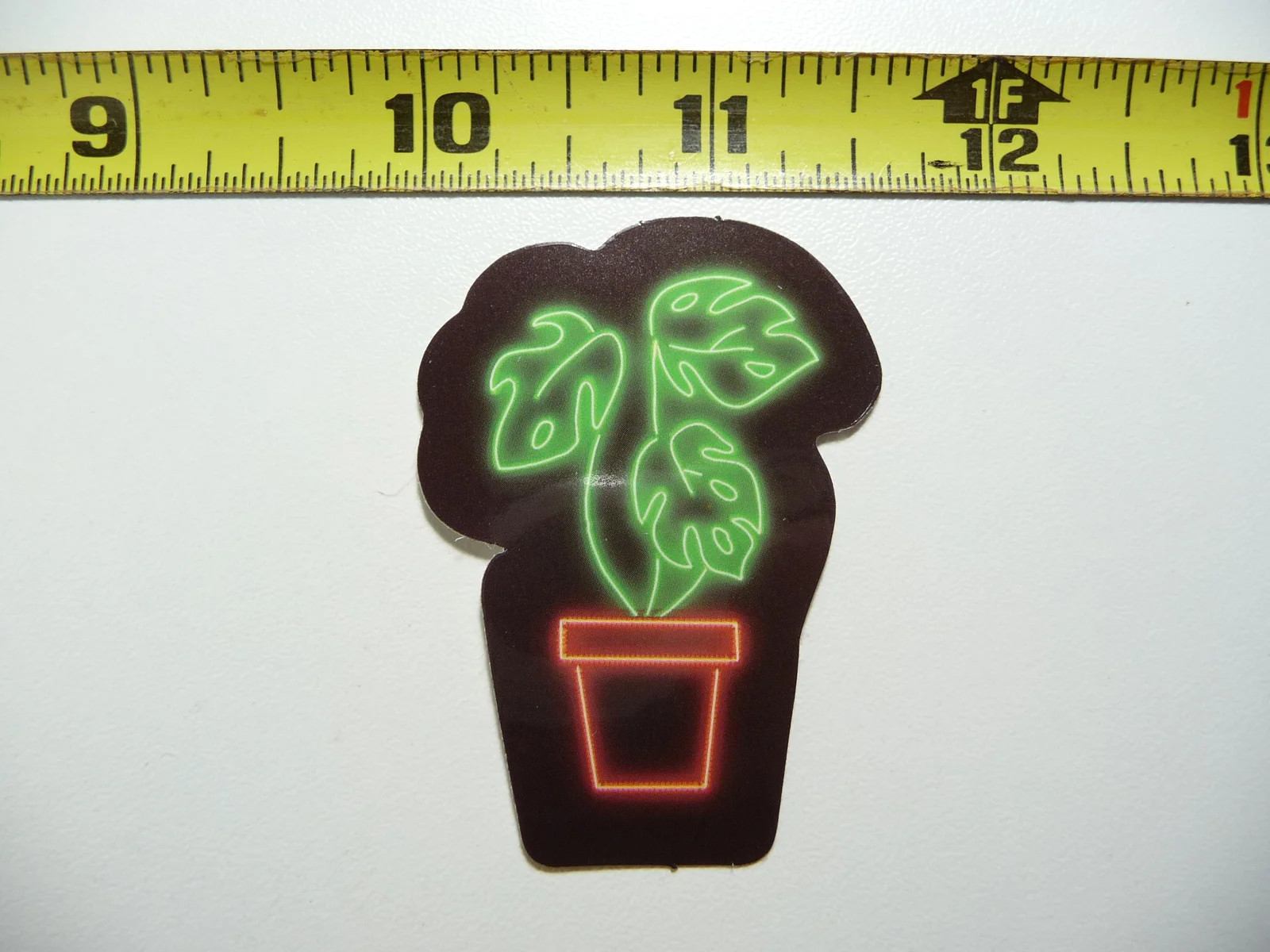 MONSTERAS SWISS CHEESE PLANT NEON STYLE SMALL STICKER DECAL COLORFUL FUNNY