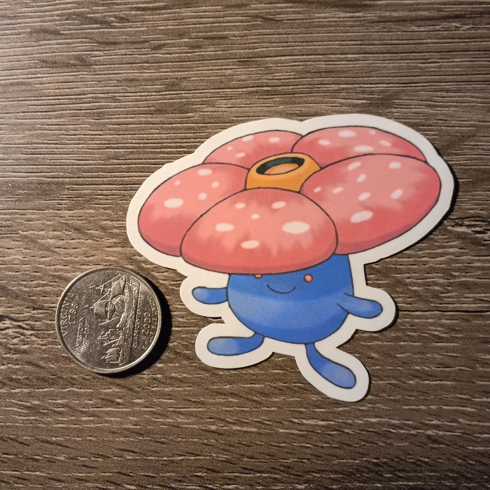 Gen 3 Oddish, Gloom, Vileplume Sticker – Vinyl Waterproof Die-cut – Original Art
