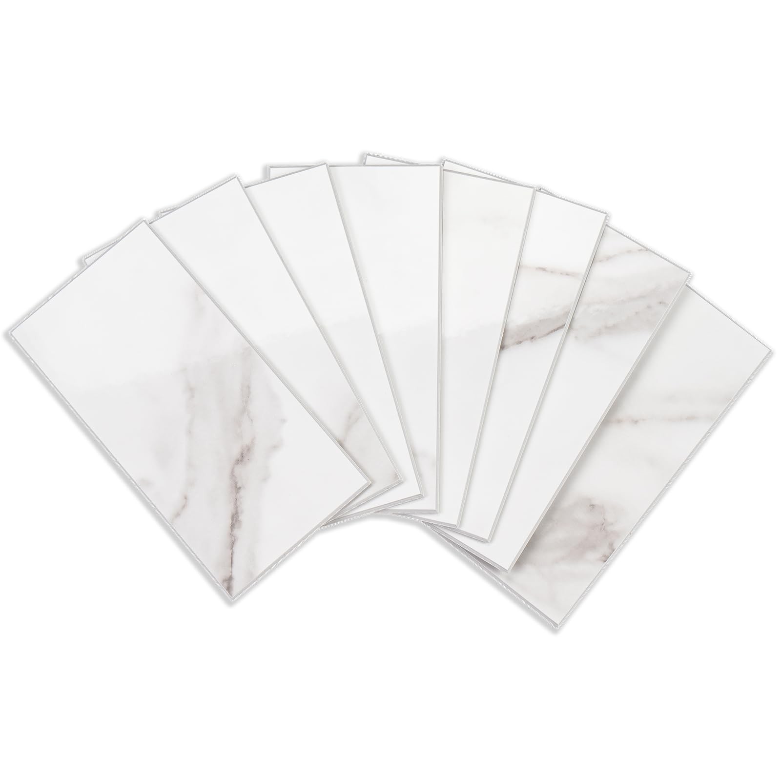 StyloVue 100 Pieces Peel and Stick Backsplash for Kitchen, 3" x 6" PVC Subway…