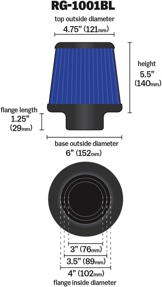 High-Flow Original Lifetime Universal Clamp-On Air Filter: Performance, Premium,