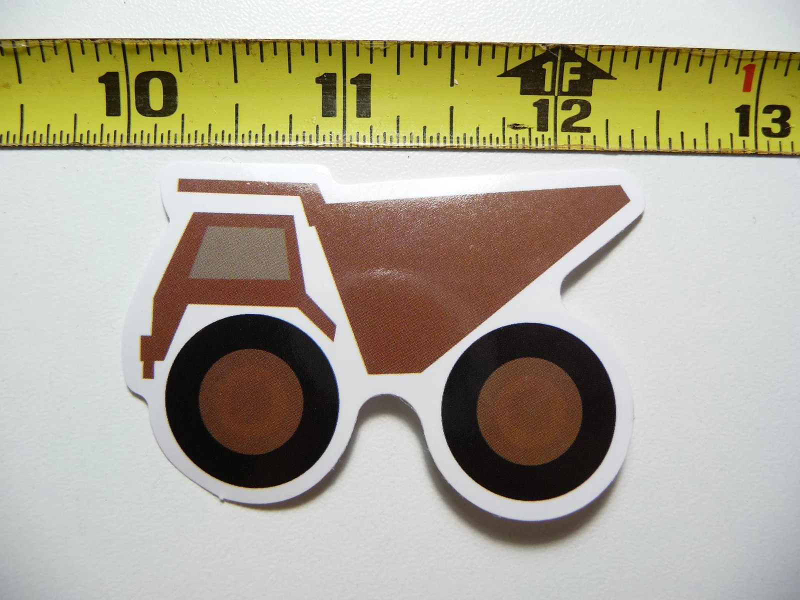 HEAVY LOAD CARTOON DUMP TRUCK SMALL STICKER DECAL CONSTRUCTION FUNNY