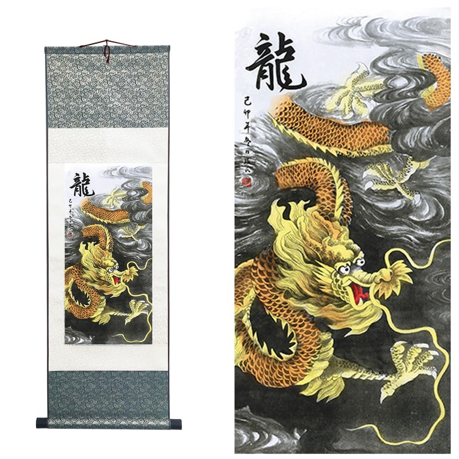 Ziosxin Chinese Art – Landscape Ink & Flower Bird Scroll Painting, Silk Tapes…