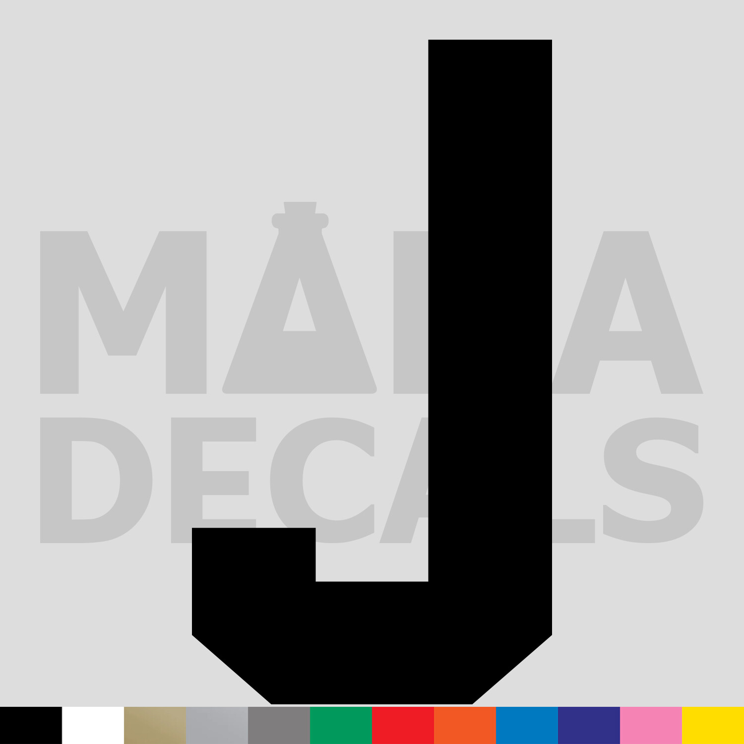 Jersey Letter J Vinyl Die Cut Decal Sticker – Sport Athlete Alphabet Varsity