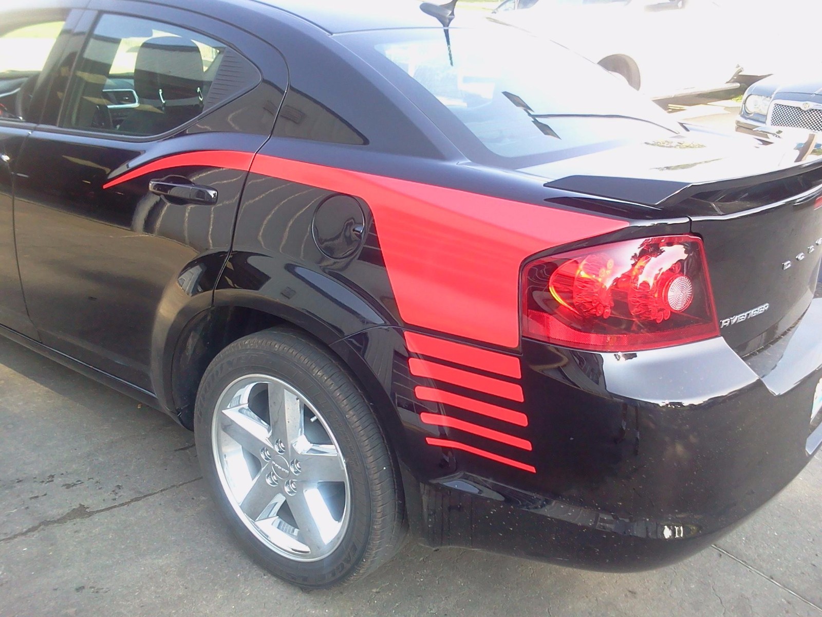 Quarter Hockey Rocker stripe stripes decal graphics Fit 2008-2013 Dodge Avenger