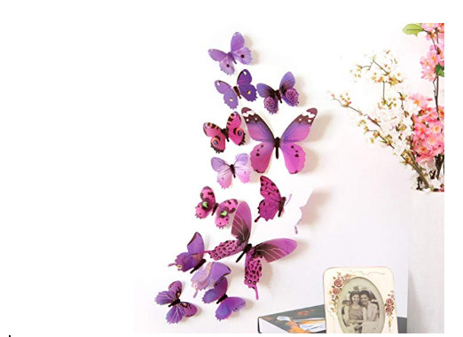12pcs 3D Butterfly Art Wall Mural Stickers Home Decorations