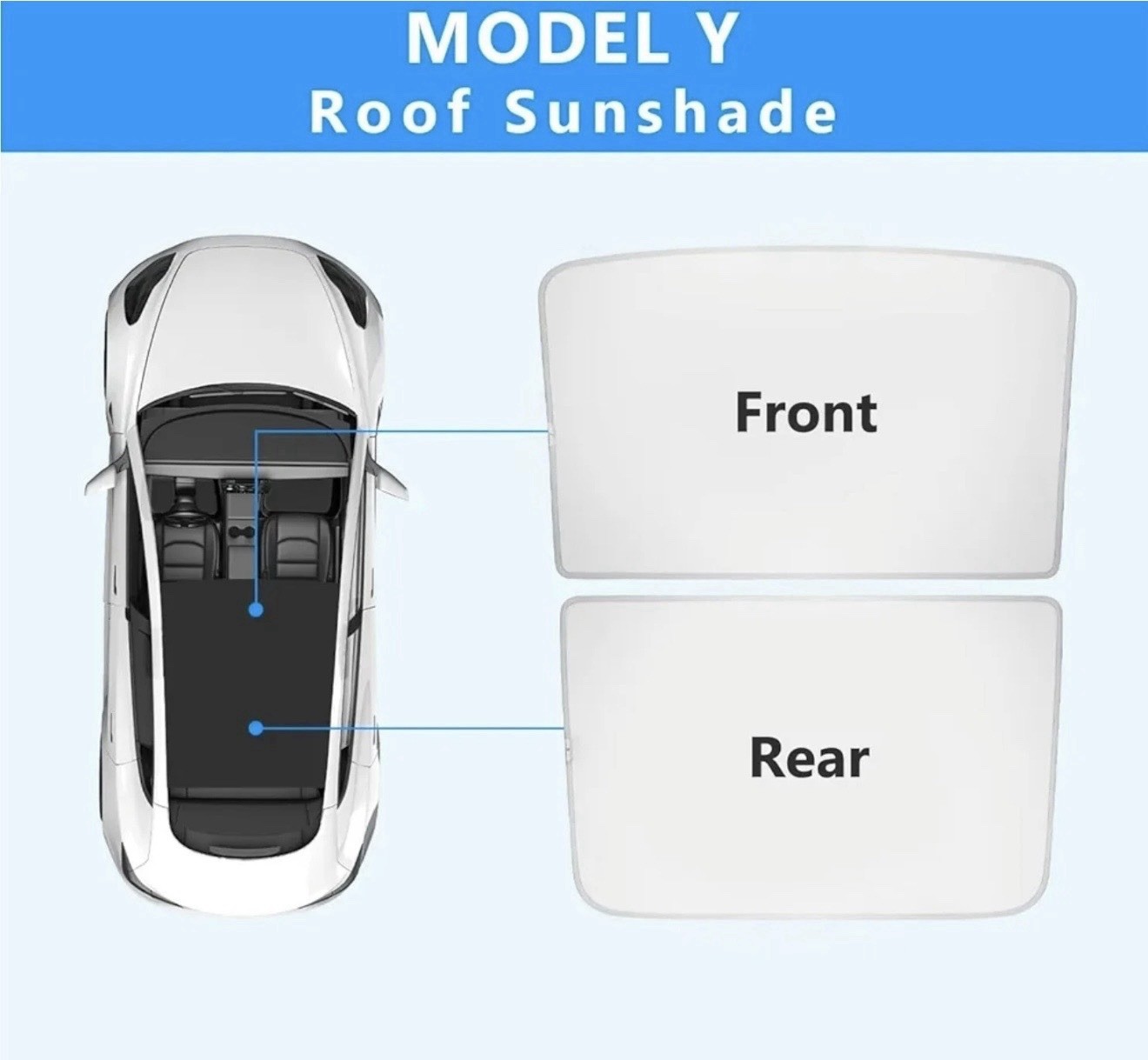 Tesla Model Y Sunroof Shade Sunshade Roof Sunshade Sun Shade for Tesla Mode