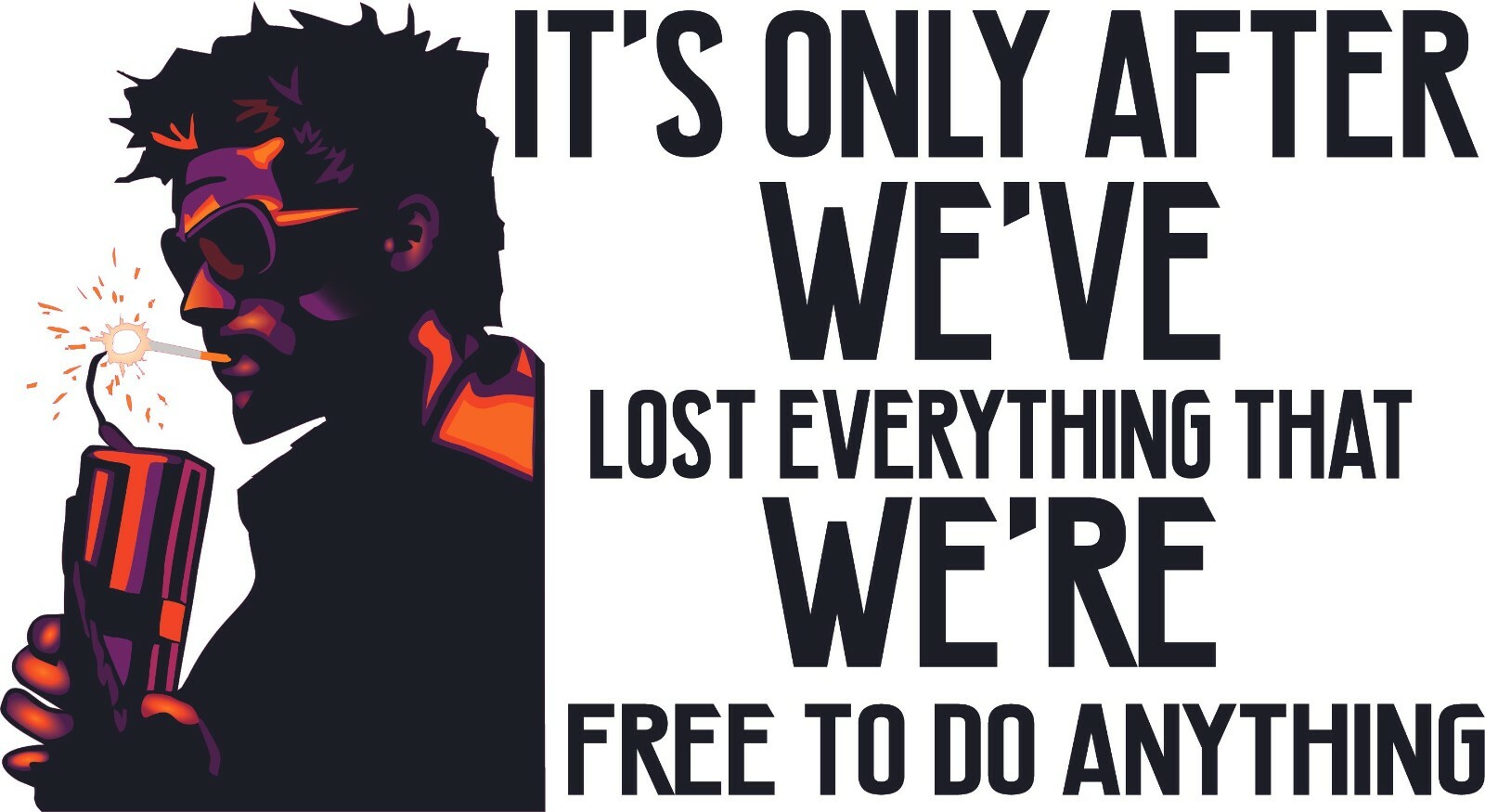 Tyler Durden Home Wall Decoration Fight Club Movie Quotes Wall Decal Sticker Art