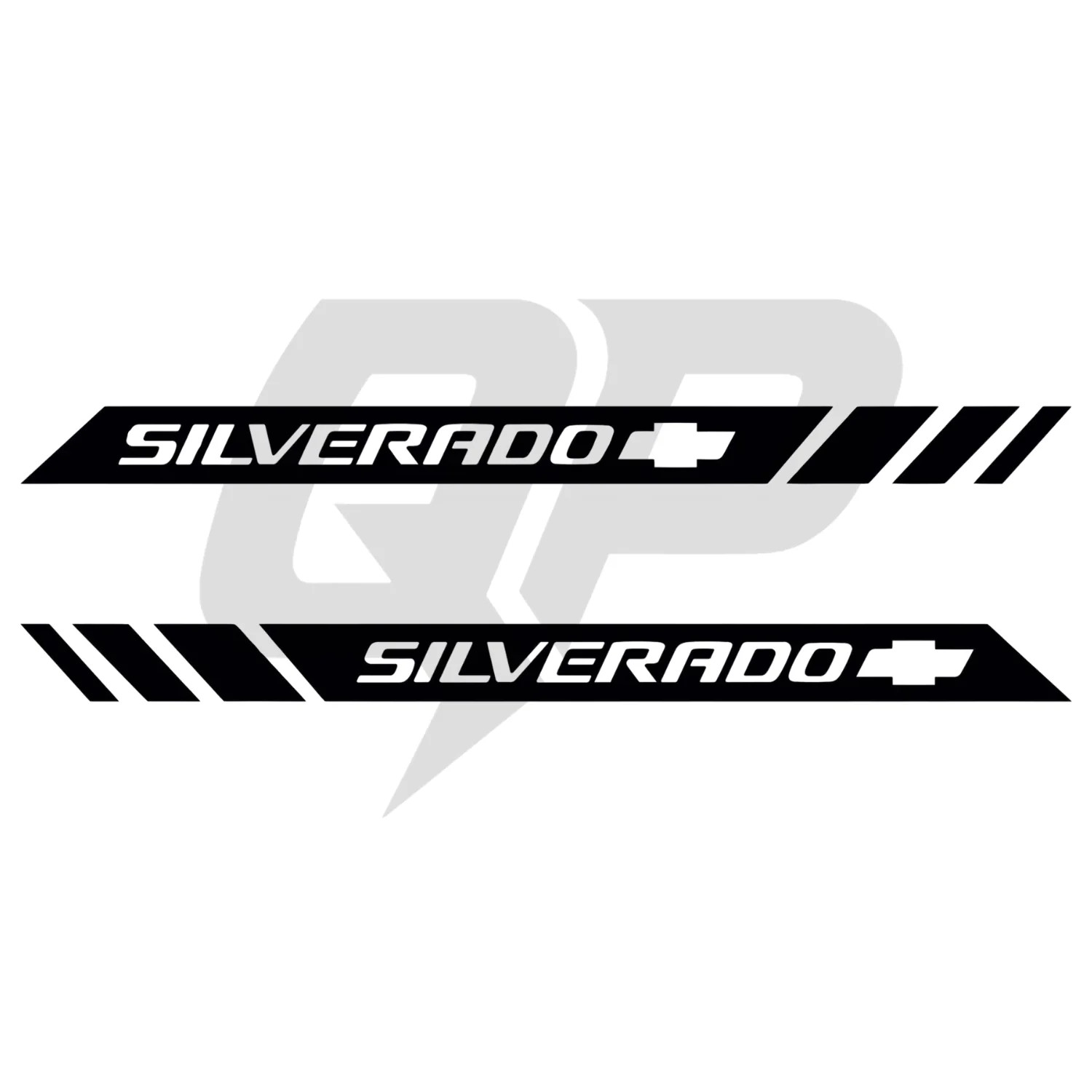 Compatible With Chevy Silverado Offroad Side Decals | Premium Vinyl Graphics 2PC
