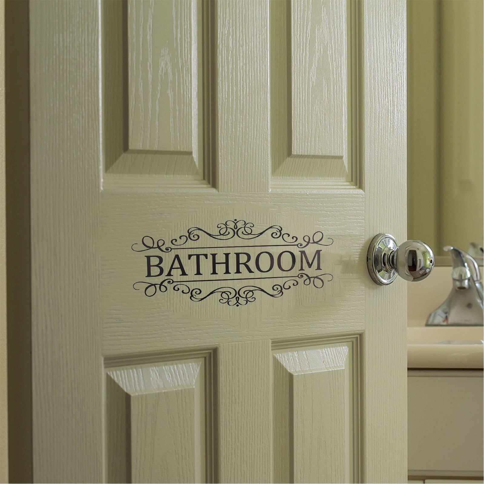 Bathroom Door Sign Lanel Sticker Decorative Sticker For Bathroom Toilet