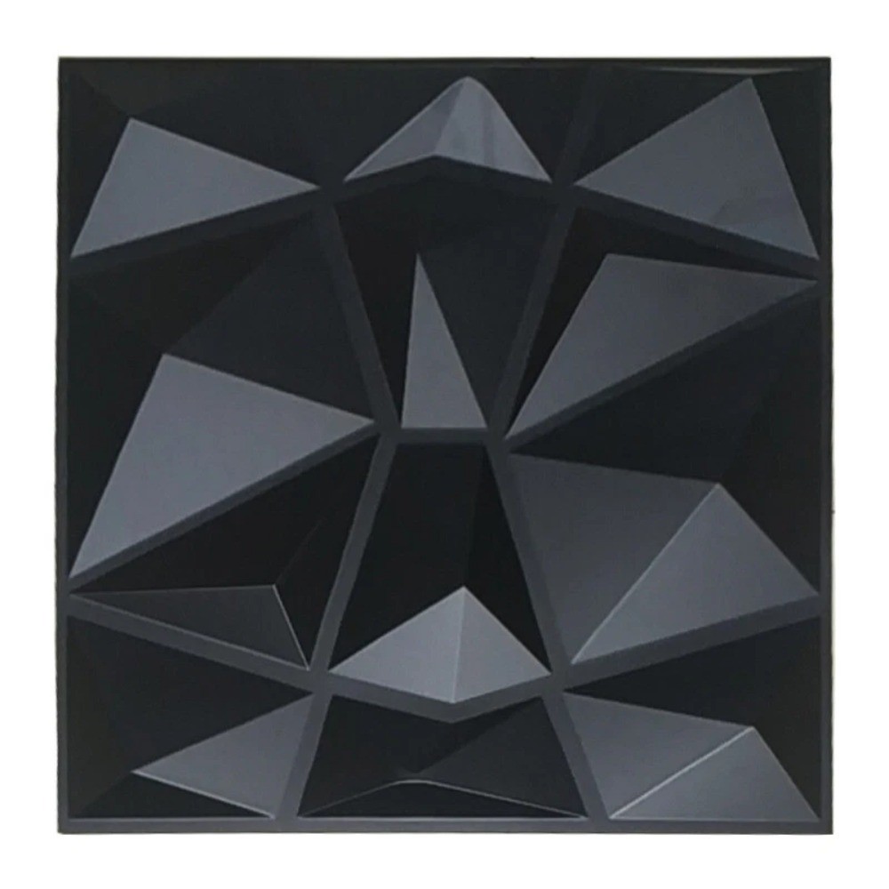 10PCS 3D Wall Panels Diamond Design Textured Accent PVC Wall Background Decor