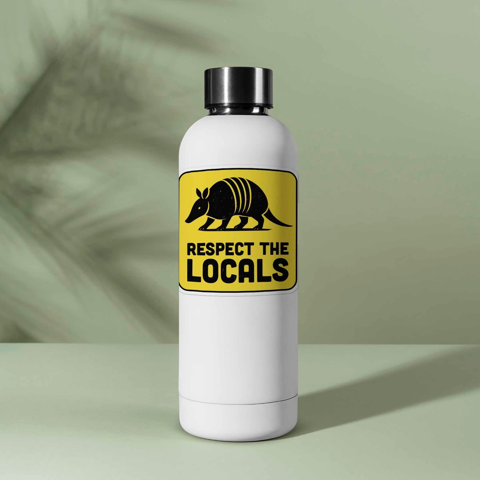 Respect the Locals Armadillo Sticker – Southern Decal for Water Bottle & Laptop