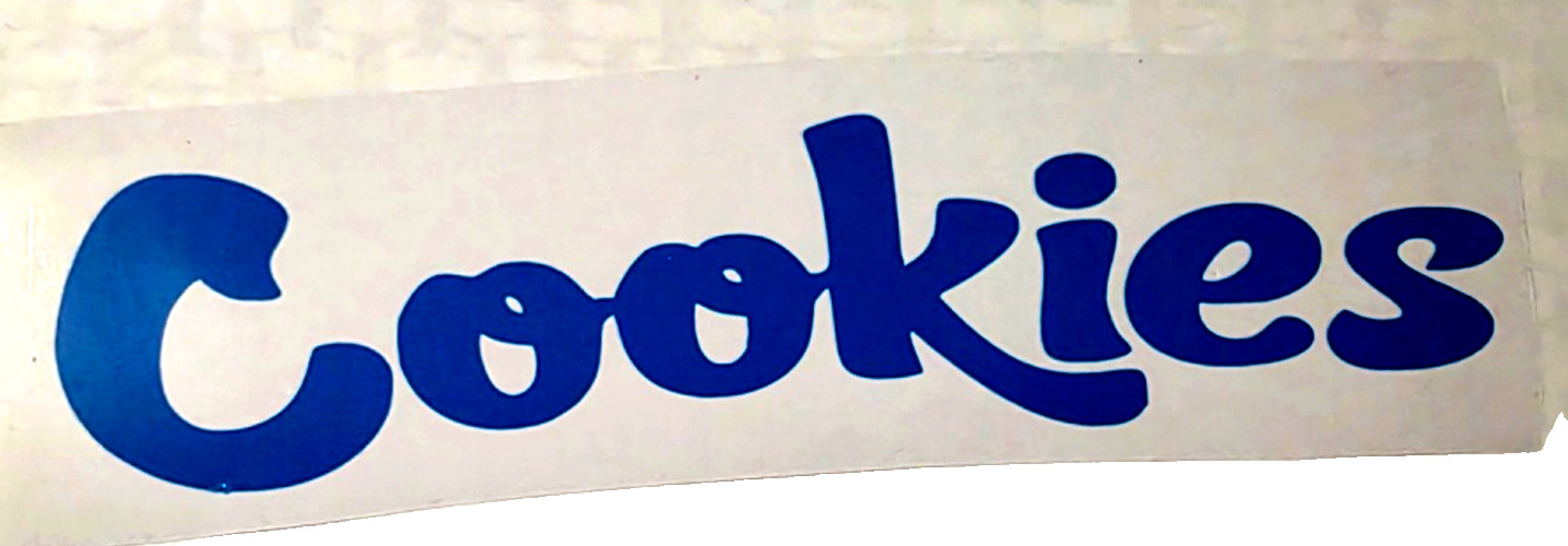 Cookies Vinyl Decal Sticker In Blue 2×8 Inches For Any Surface 23/24