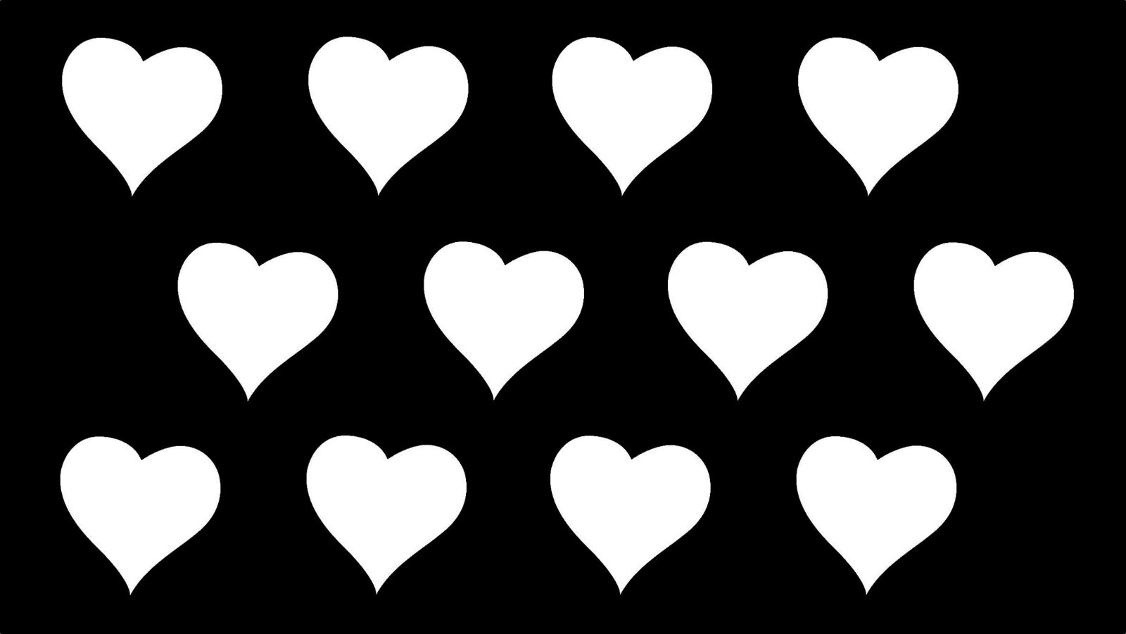 Valentine Heart Symbol Vinyl Decal Sticker Set of 12 Sheet of 12 Hearts Laptop