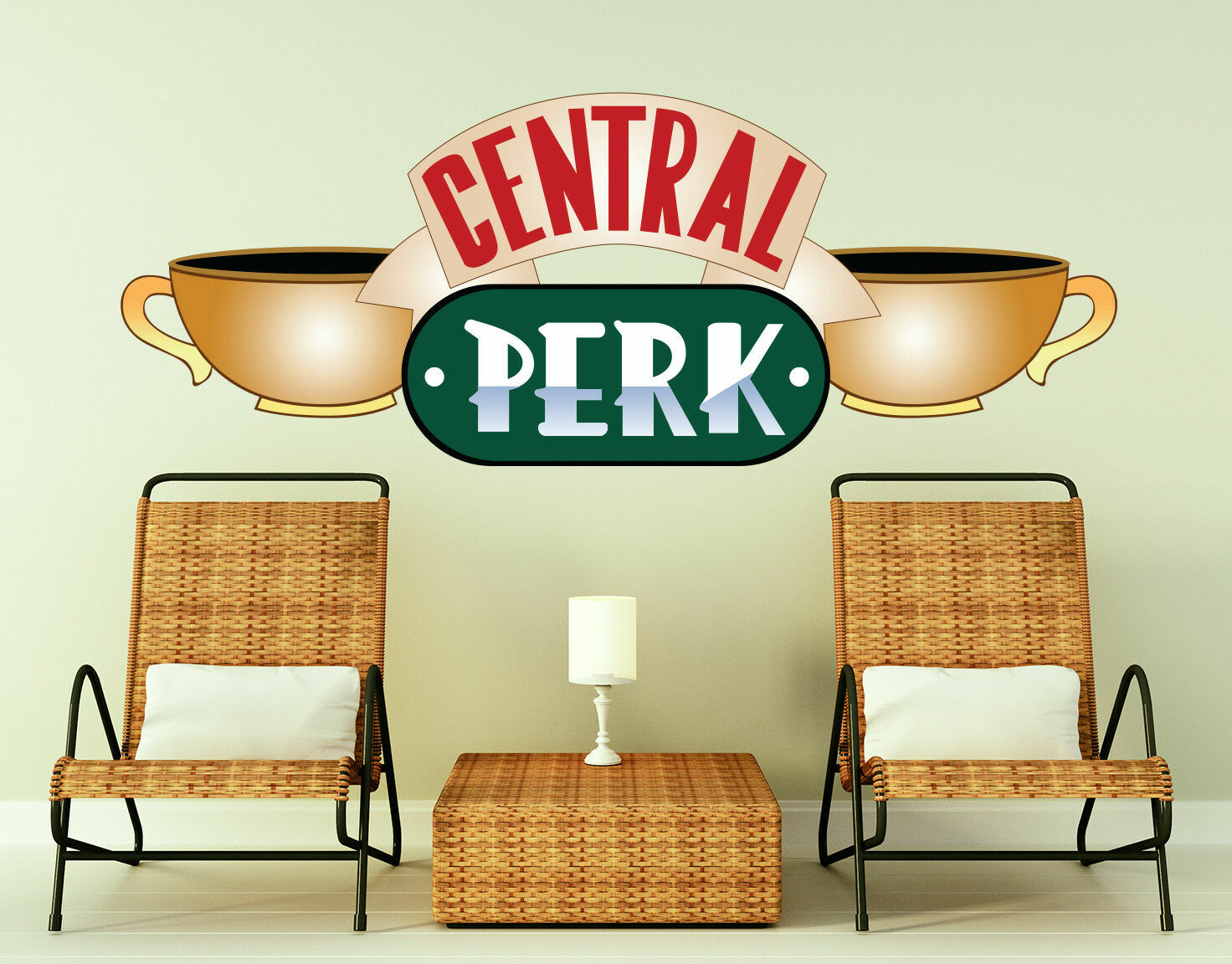Central Perk Wall Decal Friends TV Show Coffee Sign Decal Sticker Friends LB53