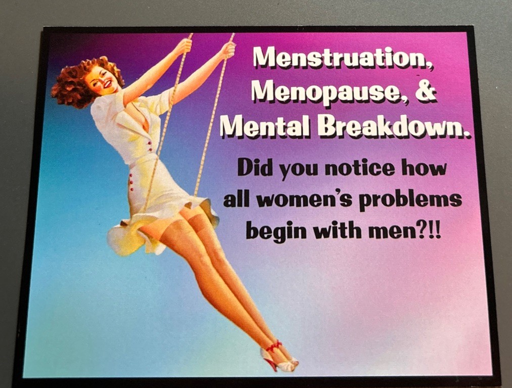 Large Magnet: Did You Notice How All Women’s Problems Begin With MEN? (Funny)