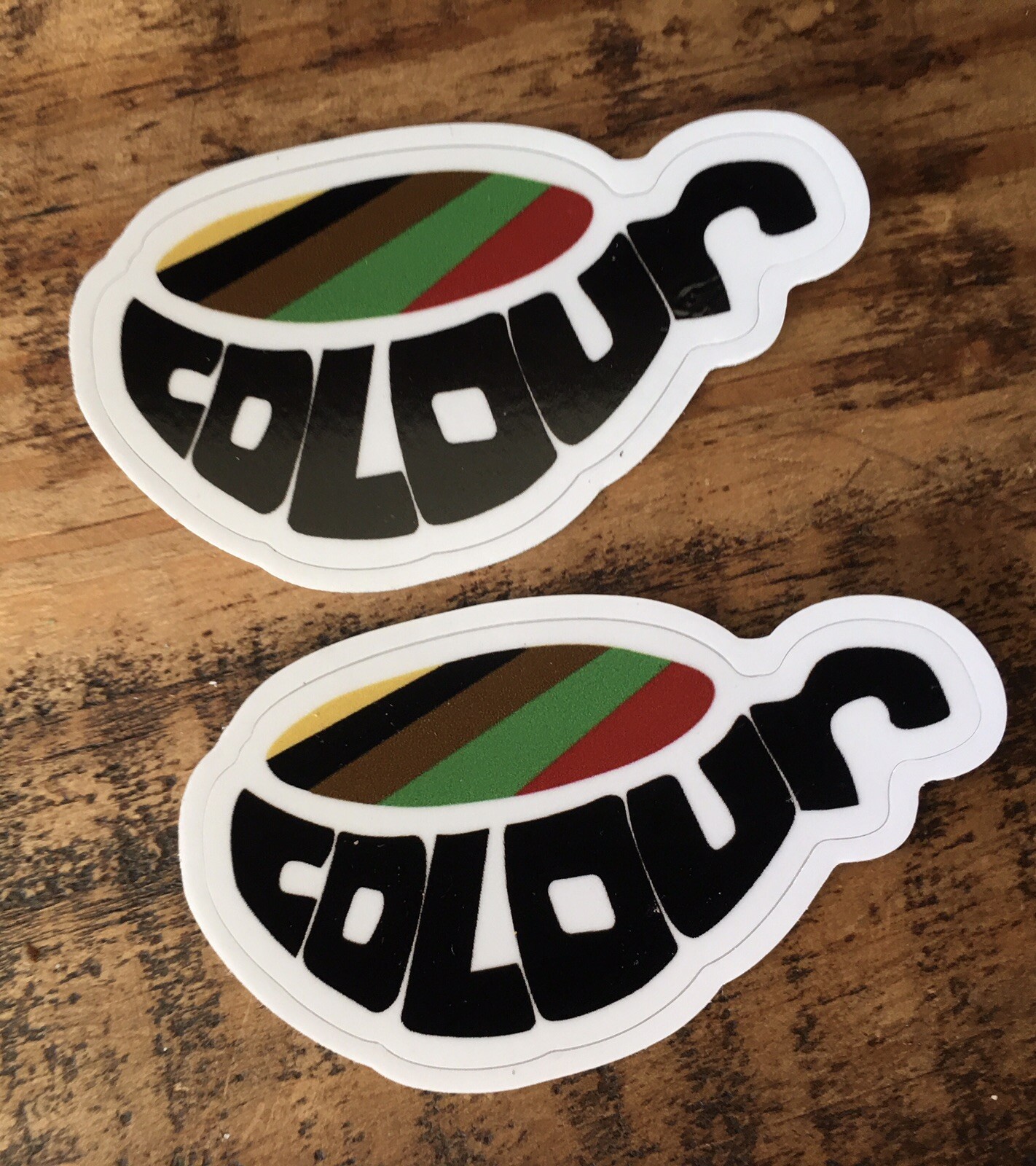 Lot 2 Colour Color Diversity Coffee Cup Unique 2023 Promo Glossy Sticker Laptop