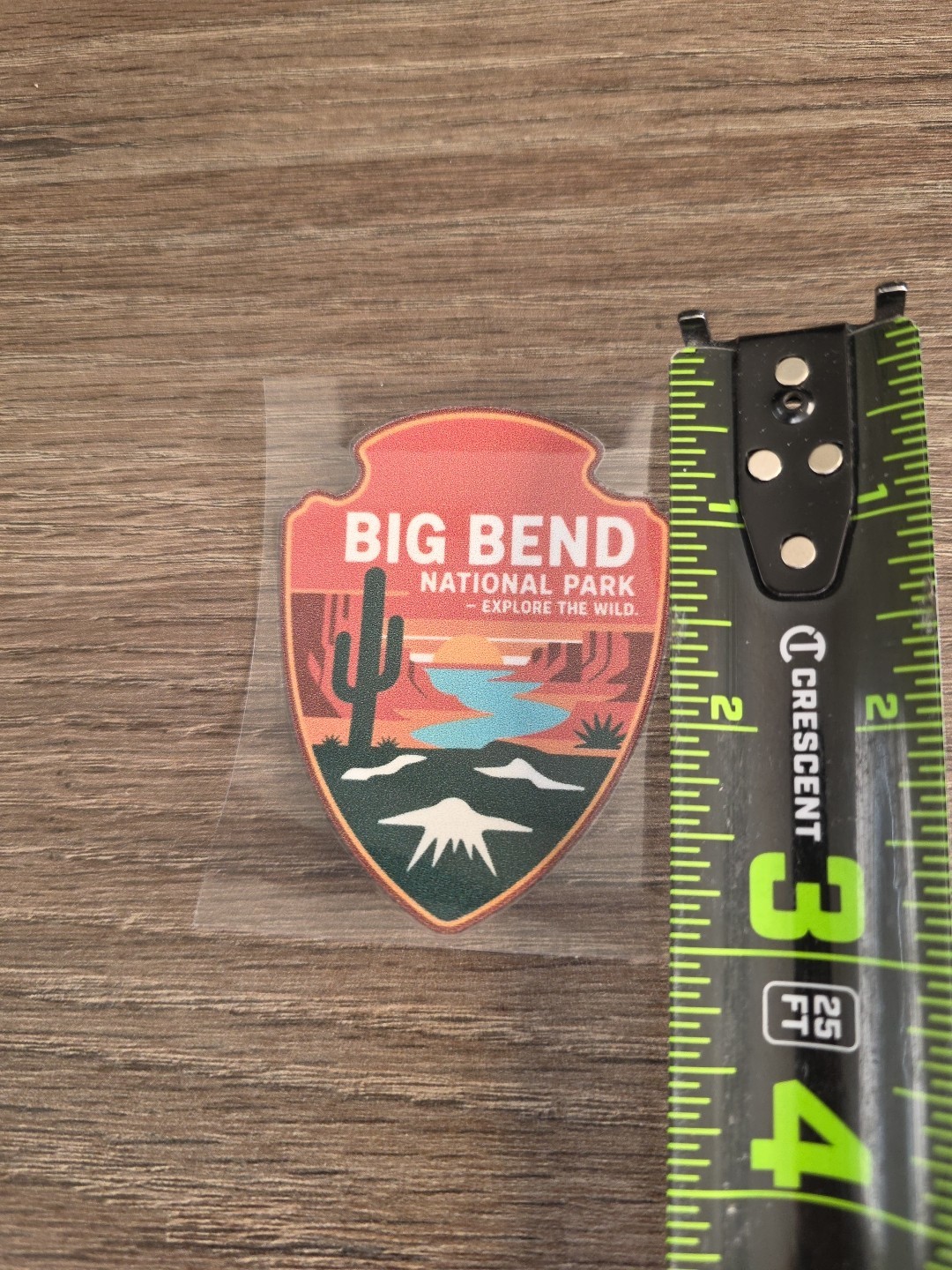 Big Bend National Park UVDTF Decal Sticker Waterproof Raised Made In The USA