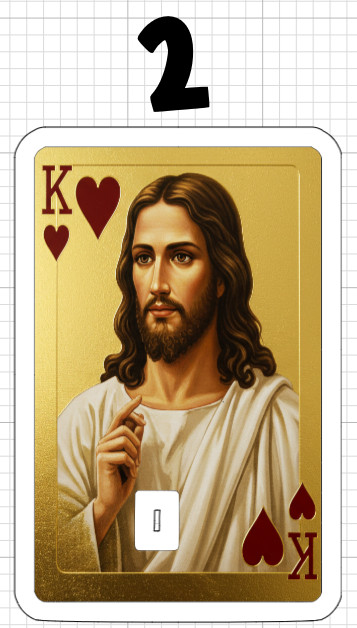 Jesus Gold Playing Card ATM Debit Credit Sticker Skin Christ God Christian King