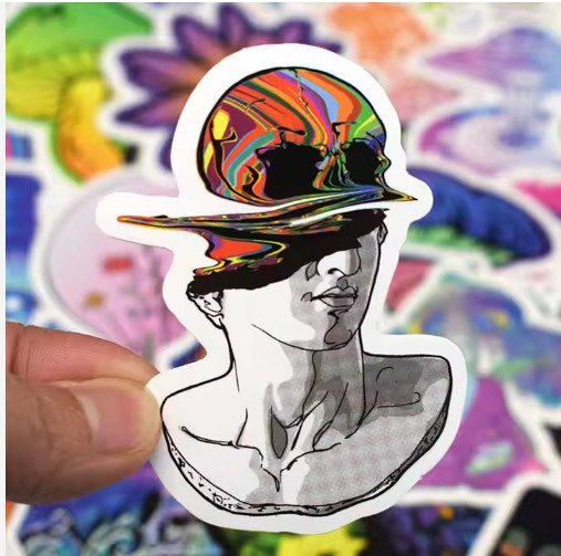 60 PCS Psychedelic Stickers Trippy Decals – Festival Theme – Free Shipping! SET1