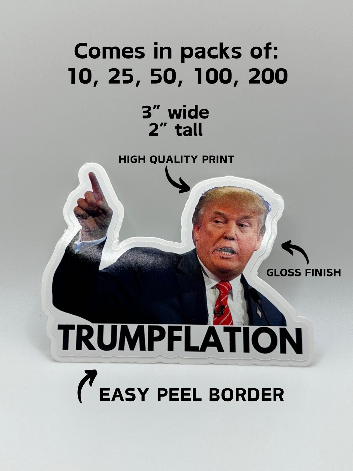 Trumpflation Anti-Trump Inflation Stickers for Grocery Prices Gas Pumps