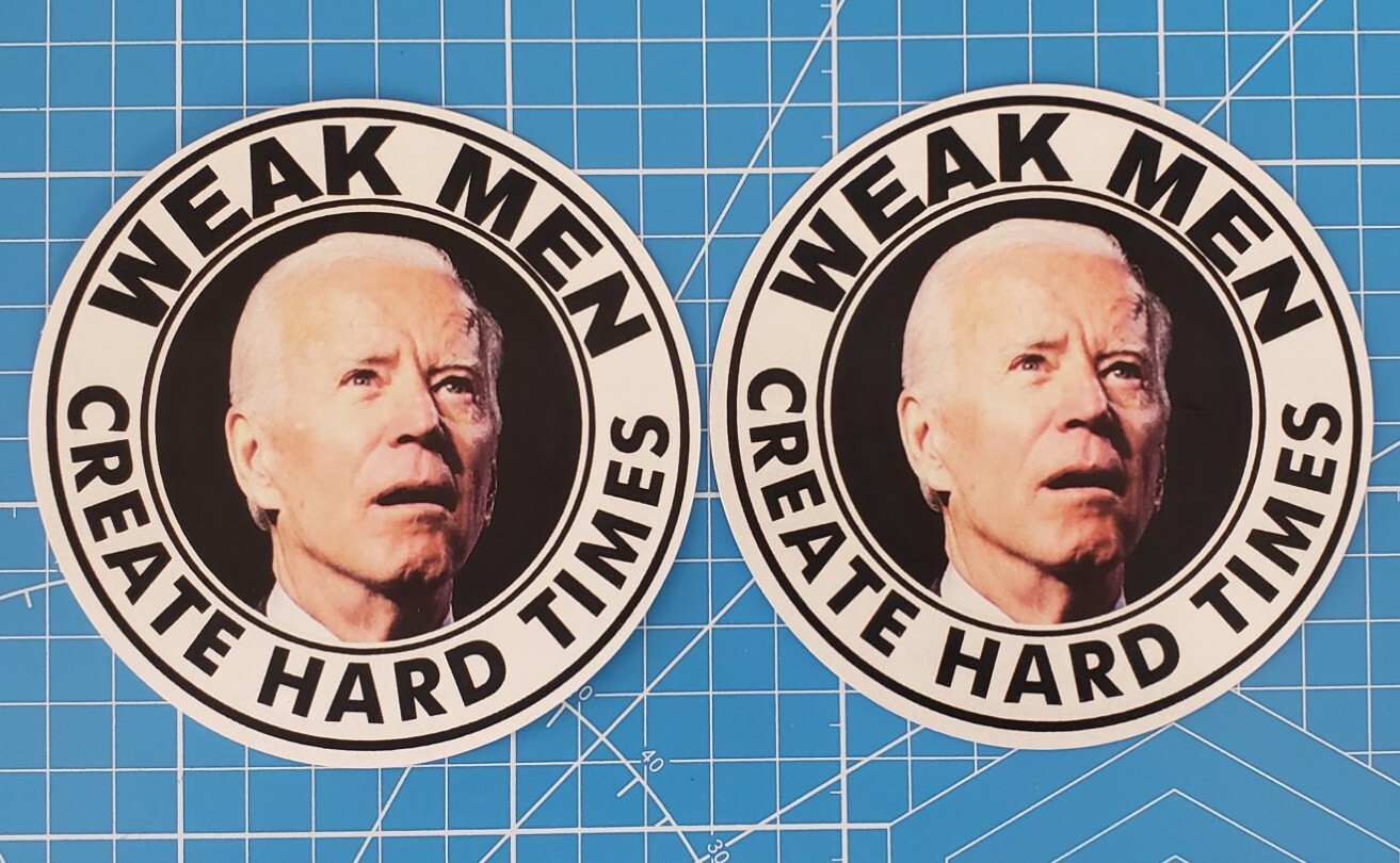 2x Decal Vinyl Joe Biden Funny Sticker. Custom made 4"X4" inches