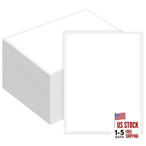 Pcs Outdoor Window Stickers for Car Dealers 8.5" x 11" Plain White Blank 100