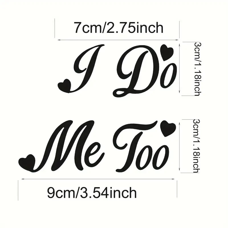 I Do Me Too Wedding Decoration Design Removable Self-adhesive Waterproof Shoes