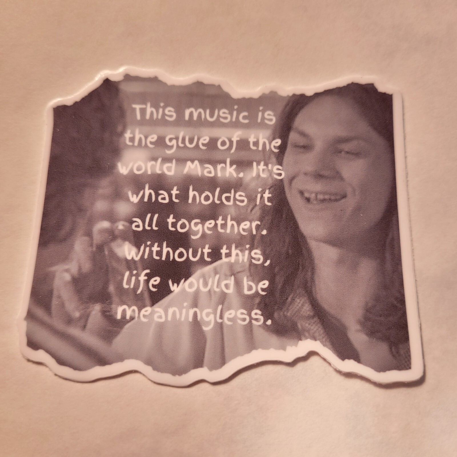 Empire Records Quote Sticker Movie Quotes Mark Eddie Cult Music is the glue