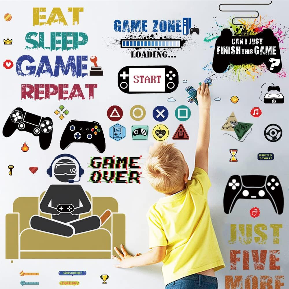 48 Pieces Creative Video Game Room Decor Excellent in Gamer Girl Accessories and