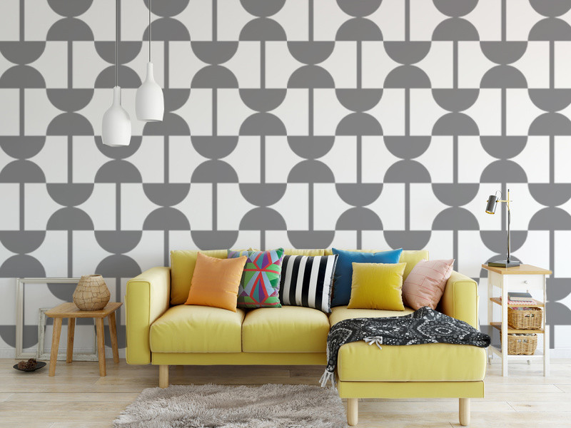 Mid Century Modern Wall Decor, Retro Wall Decal, Modern Nursery Decor, Geometric