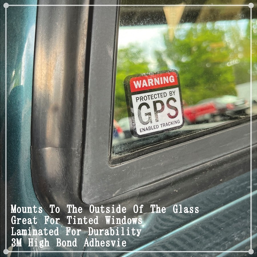 19 PACK GPS Tracking Warning Theft Deterrent Laminated Stickers High Quality
