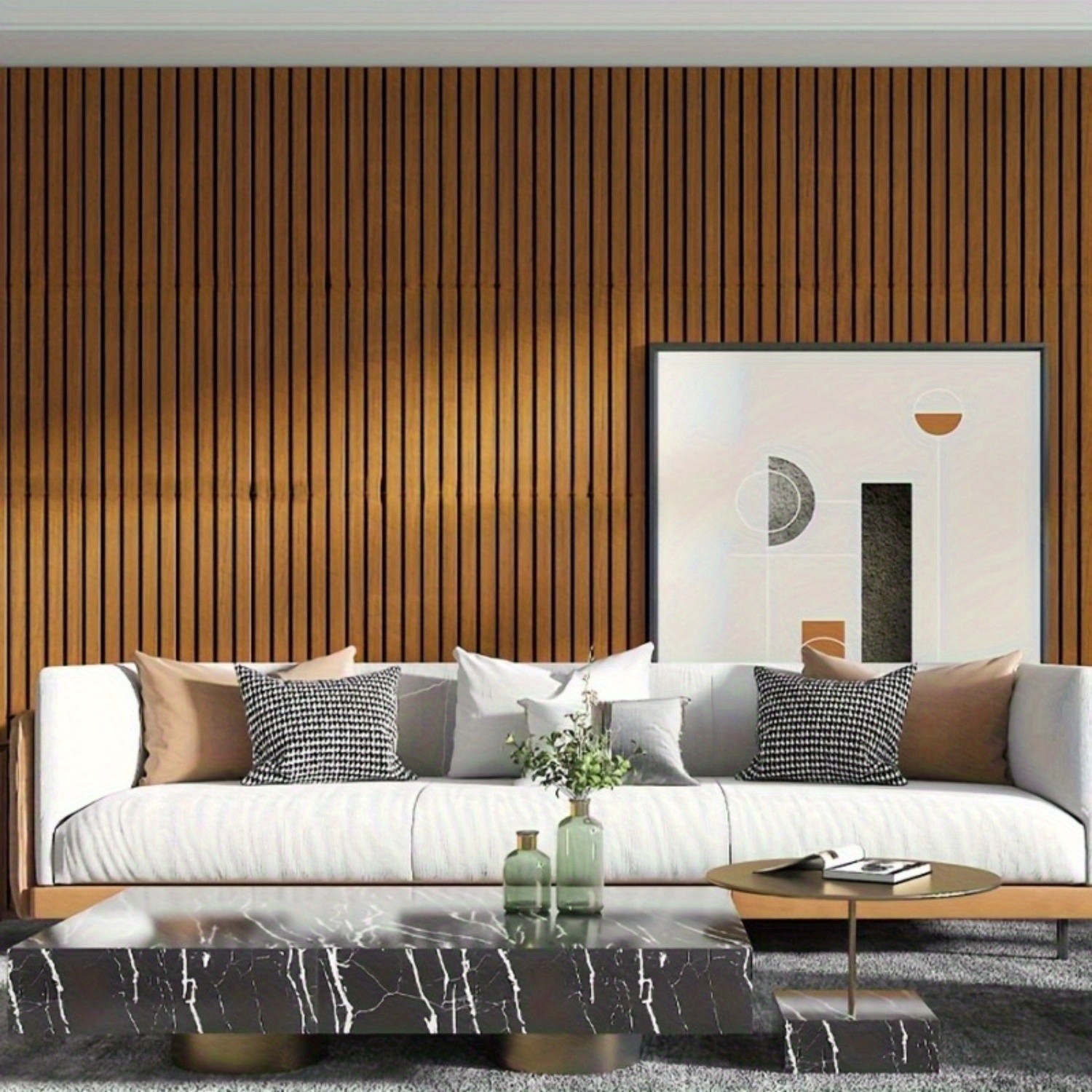 3D Self-Adhesive Wall Panel – Thickened Textured Wood Grain Design, Easy Apply