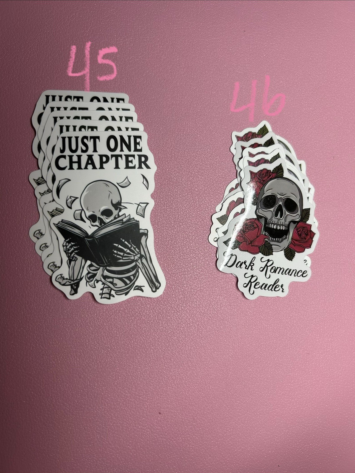 Skeleton Reading Book Stickers