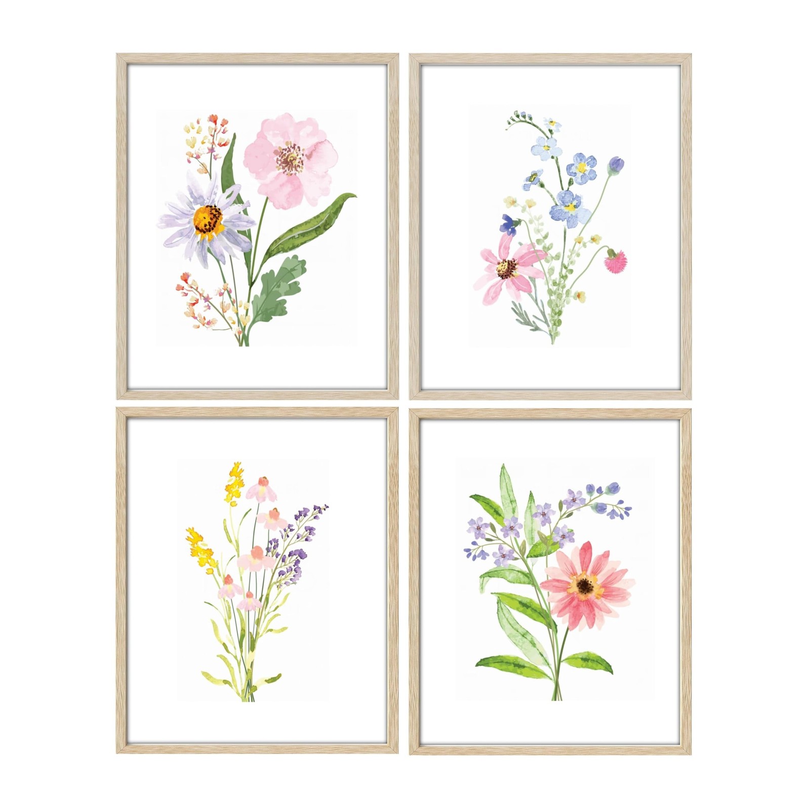 AIOAIFUT 8×10 Unframed Floral Wall Art Prints, Watercolor Wildflower Pictures…