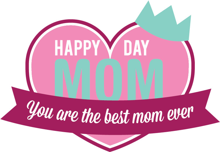 Happy Mothers Day Best Mom Ever Badge Car Bumper Sticker Decal