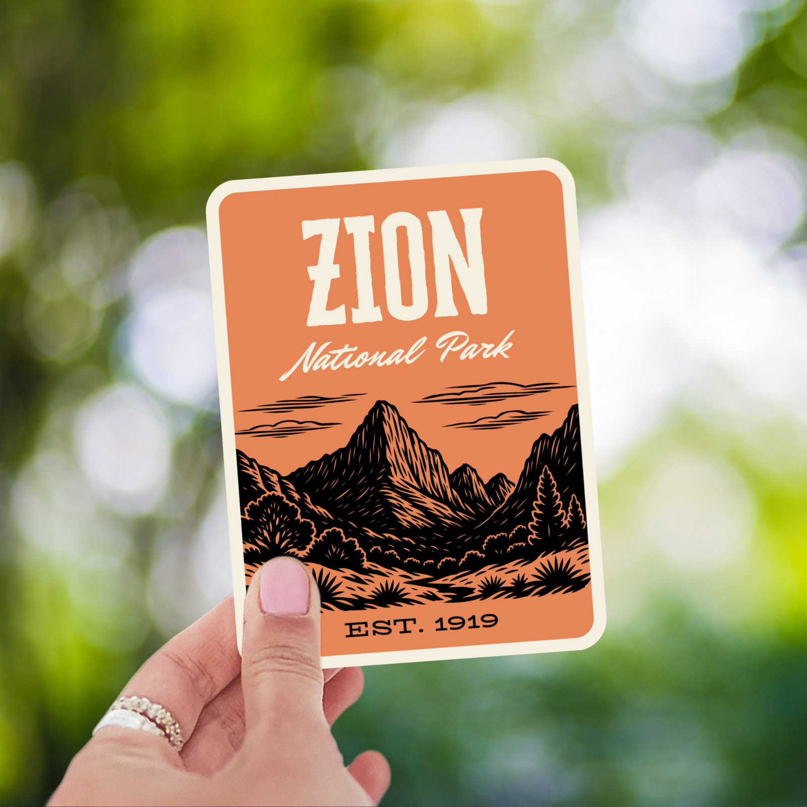 Zion National Park Sticker Utah – Retro 1960s Style Decal