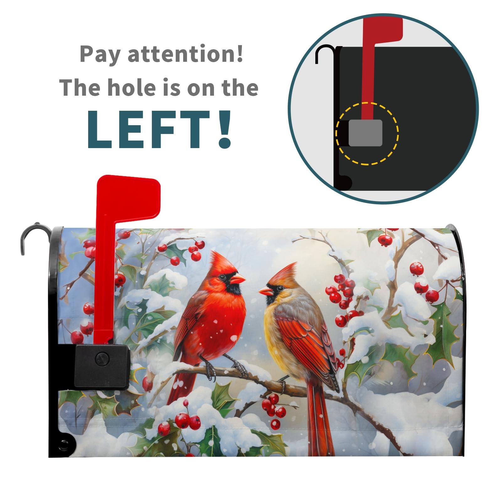 Winter Cardinal Red Birds Magnetic 21×18 inch,