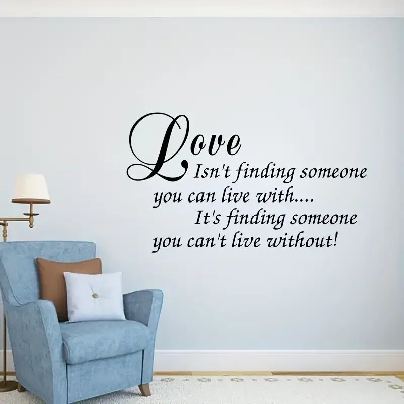 Love Quote Wall Decal Removable Contemporary Letter Print Home Decor