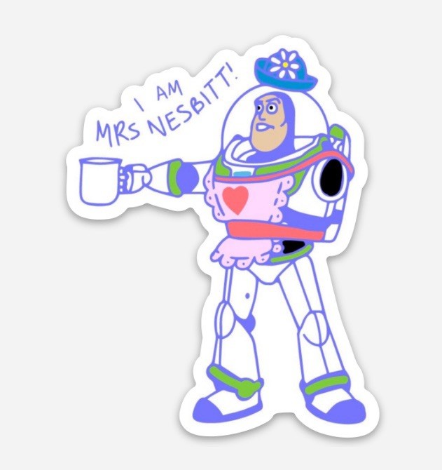 3” Toy Story Mrs Nesbitt Sticker Buzz Lightyear Decal Matte Finish Waterproof