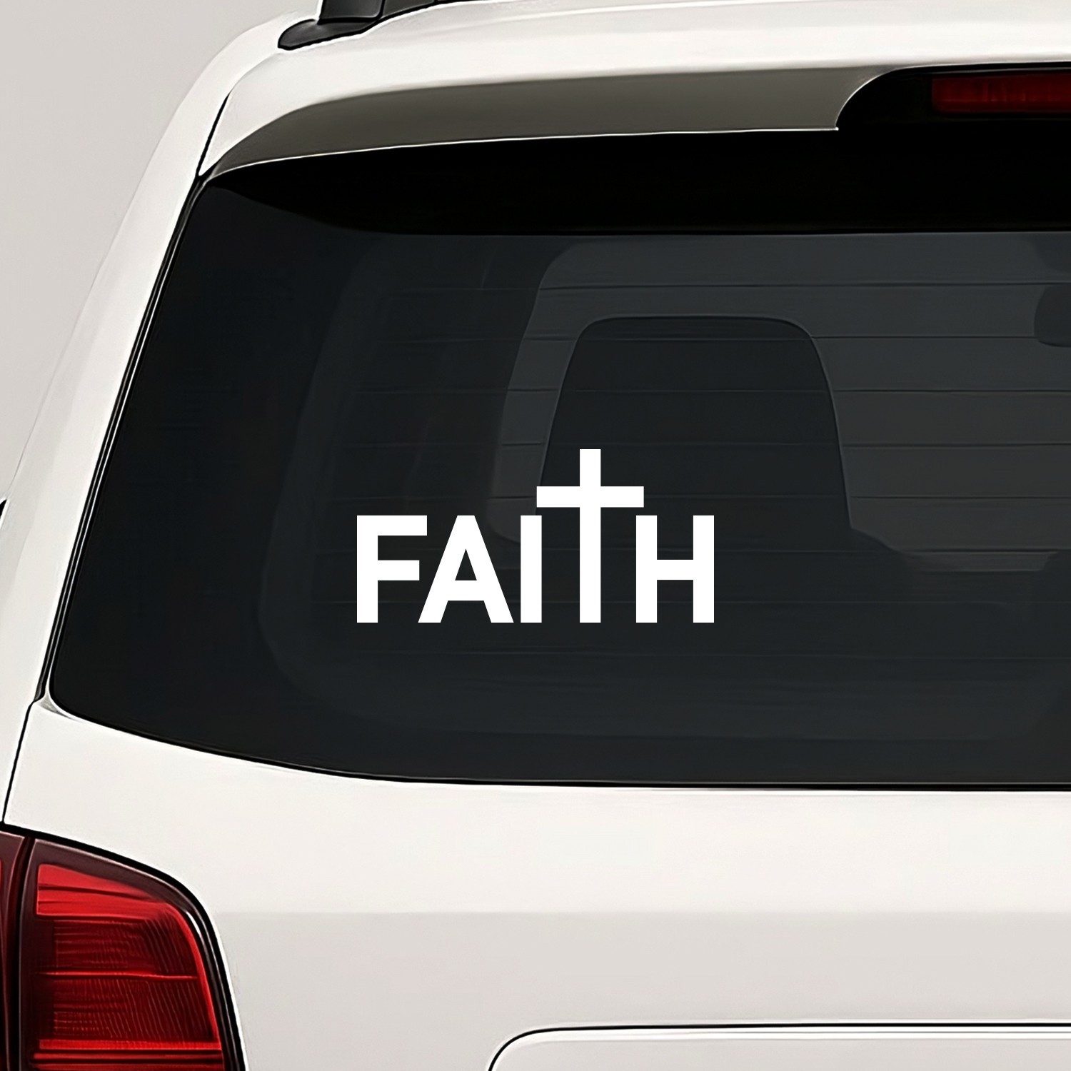 Faith Vinyl Die Cut Decal Sticker – Christian Religion Cross Jesus Religious