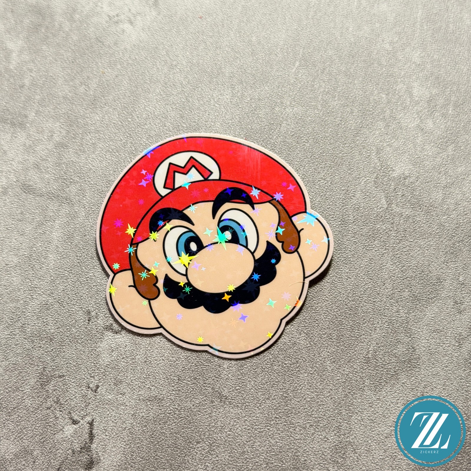 Mario and Luigi Face Sticker, Holographic Super Mario Decal