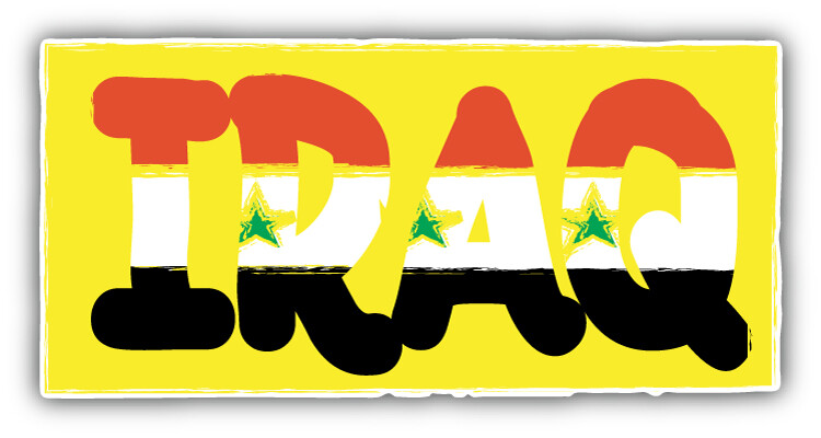 Iraq Flag Slogan Car Bumper Sticker Decal