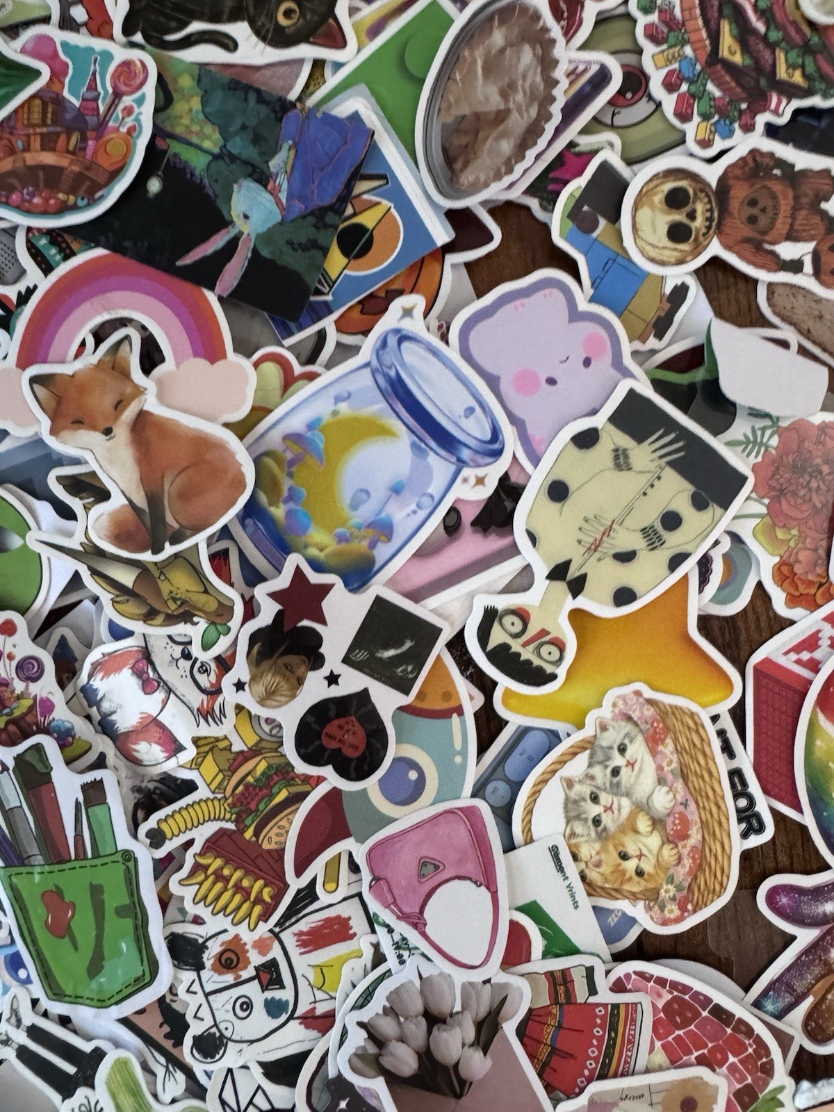 100+ Vinyl Sticker Lot Kawaii Retro Cute Art Animals Laptop Water Bottle Planner