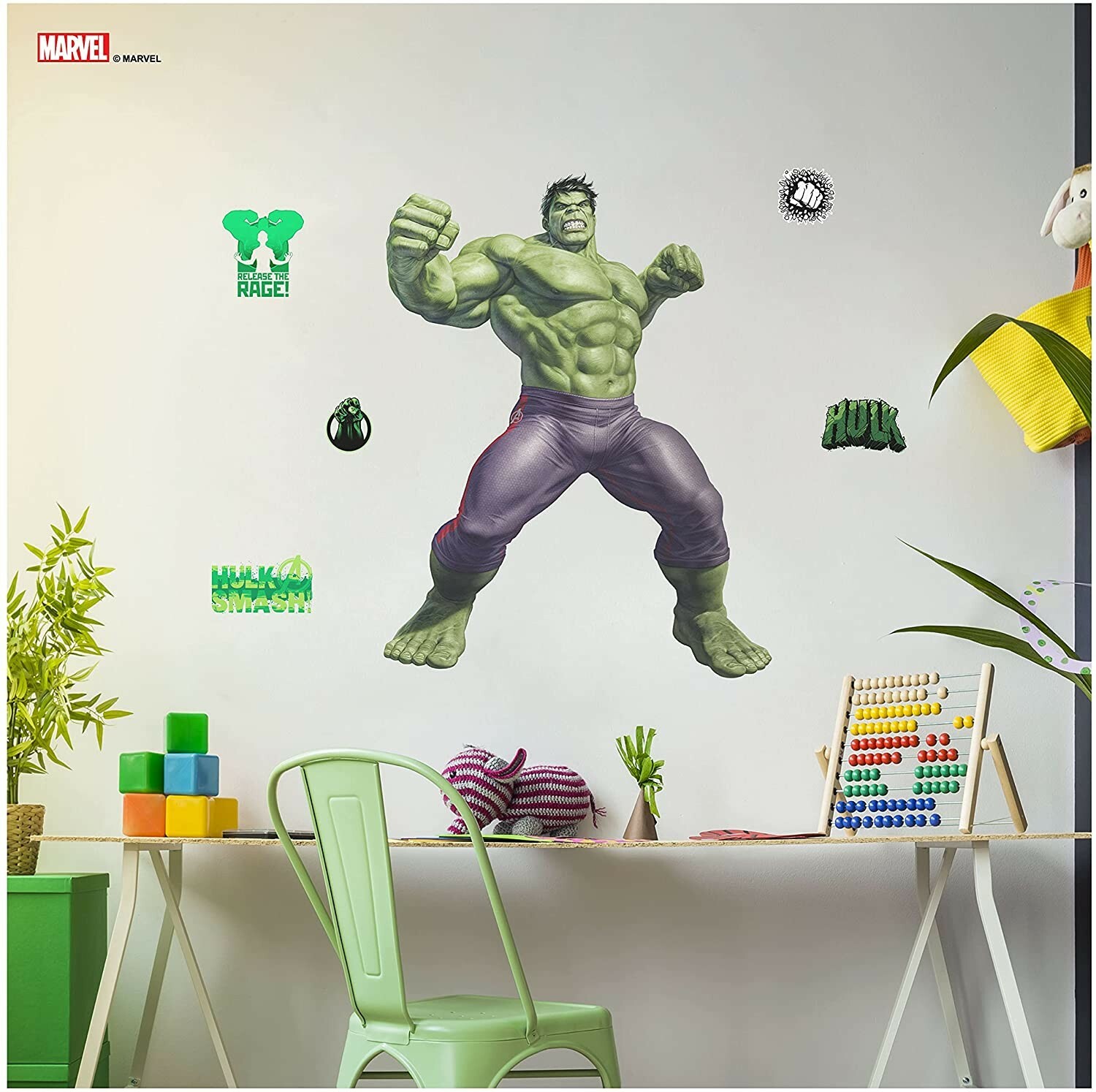 Marvel Incredible Hulk Wall Decal – with 3D Augmented Reality Interaction